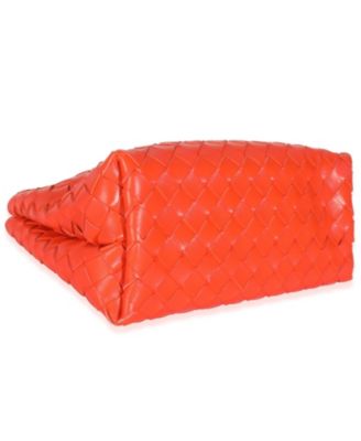 Orange Nappa Intrecciato Small Andiamo With Chain