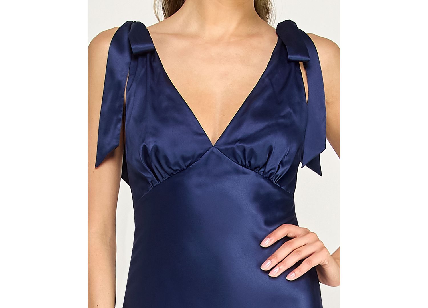 Juniors' Sleeveless Satin Maxi Dress