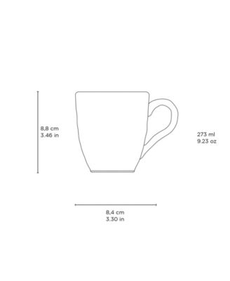 Stoneware Coffee Mugs, Set of 4