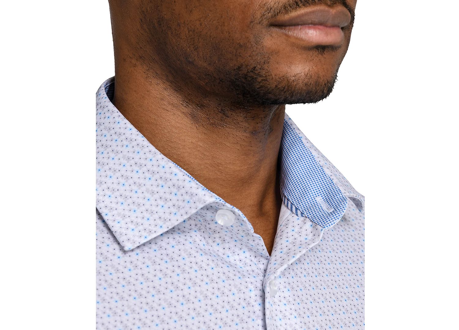 Men's Slim-Fit Performance Stretch Comfort Dress Shirt
