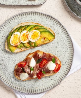 Stoneware Linhas Dinner Plates, Set of 6