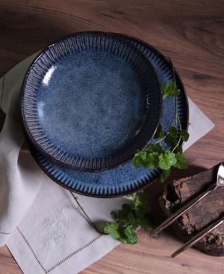 Stoneware Linhas Dinner Plates, Set of 6