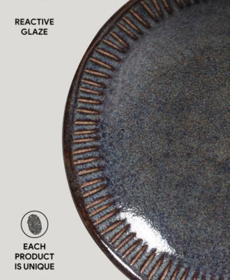 Stoneware Linhas Salad Bowls, Set of 6