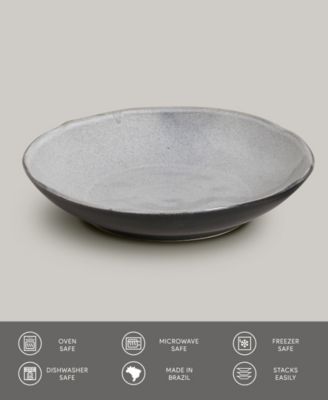 Stoneware Pasta Bowls, Set of 6