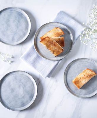 Stoneware Bread Plates, Set of 6