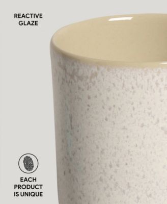 Stoneware Coup Mugs, Set of 4