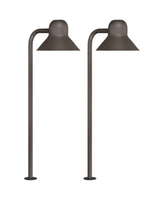 Jayce High Modern Outdoor Landscape Path Lights Porch House Set of 2 LED Bulb Finish