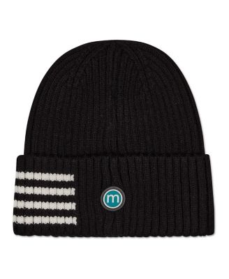 Kids Cozy Side-Stripe Ribbed Rayon-Blend Knit Beanie