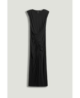 Women's Ruched Side-Slit Maxi Dress