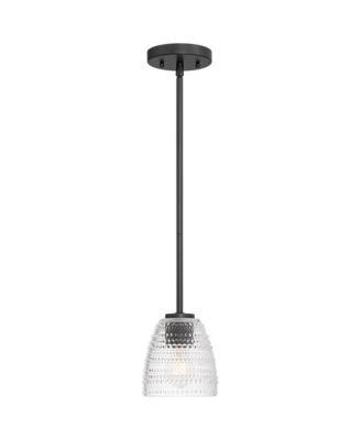Possini Euro Sabrina 5 3/4"W Black Vintage Glass Mini Pendant Light