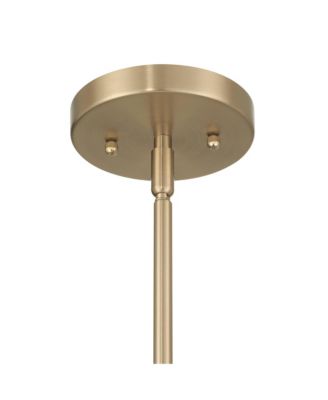 Possini Euro Krakow 7"W Satin Brass Fluted Glass Mini Pendant Light