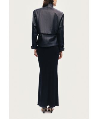 Women's Leather Wrap Jacket