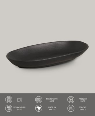 Stoneware Large Deep Oval Platters, Set of 4