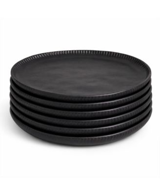 Stoneware Linhas Dessert Plates, Set of 6