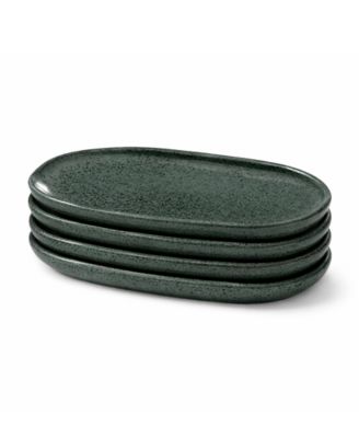 Medium Shallow 9" Oval Platters, Set of 4