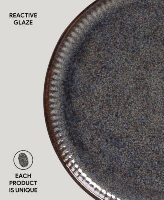 Stoneware Linhas Dessert Plates, Set of 6