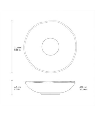 Stoneware Salad Bowls, Set of 6