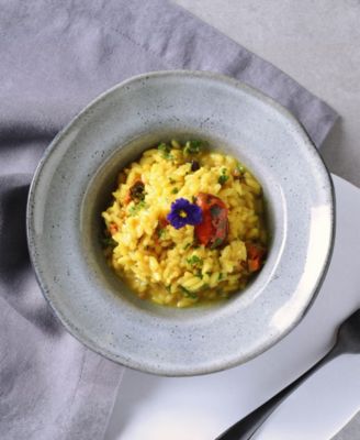 Stoneware Deep Rim Dessert Plates, Set of 4