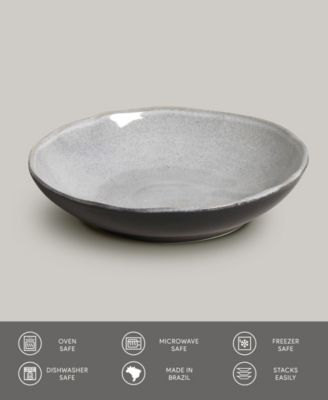 Stoneware Salad Bowls, Set of 6