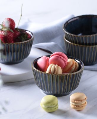 Stoneware Linhas Ramekins, Set of 6