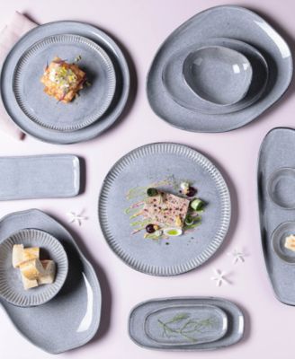 Stoneware Oval Dinner Plates, Set of 6