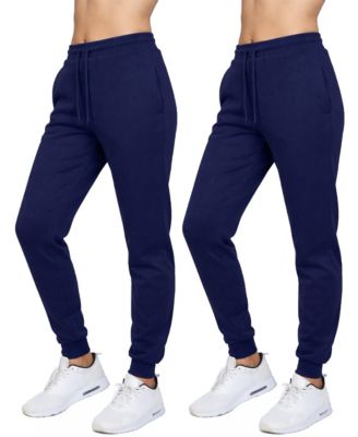 Women's Loose Fit Fleece-Lined Jogger Sweatpants-2 Pack
