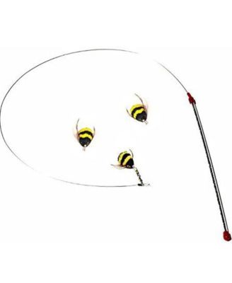 Da Bee Teaser Wand Two Extra Attachments Flexible Wire Interactive Cat Toy Value Pack