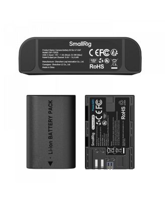 2x LP-E6P 18.1Wh 7.2V 2520mAh Camera Battery with Dual Charger