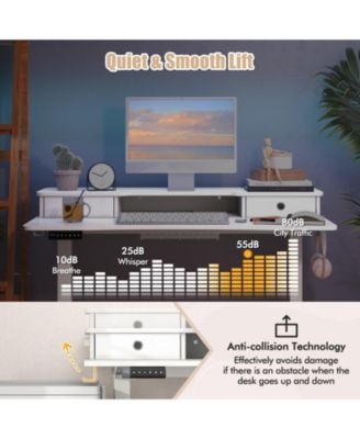 Electric Standing Desk 48 x 24 in with 2 Drawers