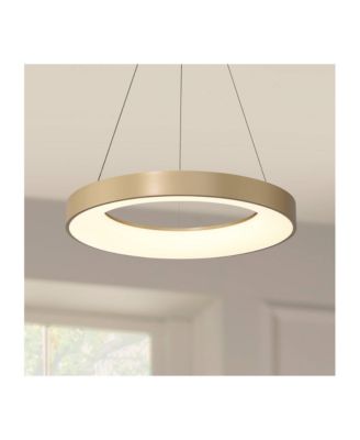 Cafferty Sanded Ring Pendant  Modern Dimmable LED Fixture for Dining Room Kitchen Island