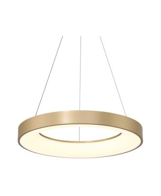 Cafferty Sanded Ring Pendant  Modern Dimmable LED Fixture for Dining Room Kitchen Island