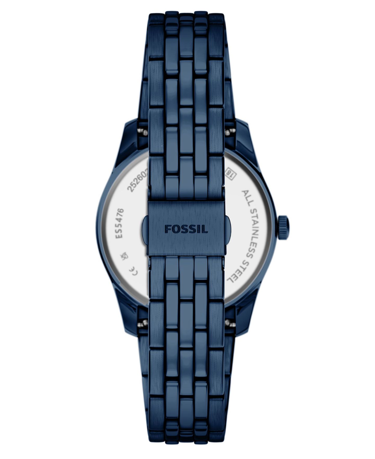 Женские часы Fossil Scarlette Day-Date Navy Stainless Steel 34mm — фото 2