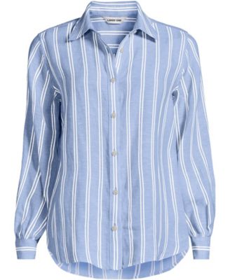 Plus Size Linen Long Sleeve Feminine Shirt