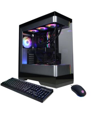 Gamer Supreme Liquid Cooled Gaming Desktop Computer, AMD Ryzen 9 9900X 4.4GHz, 32GB RAM, 2TB SSD, NVIDIA GeForce RTX 5070 12GB, Windows