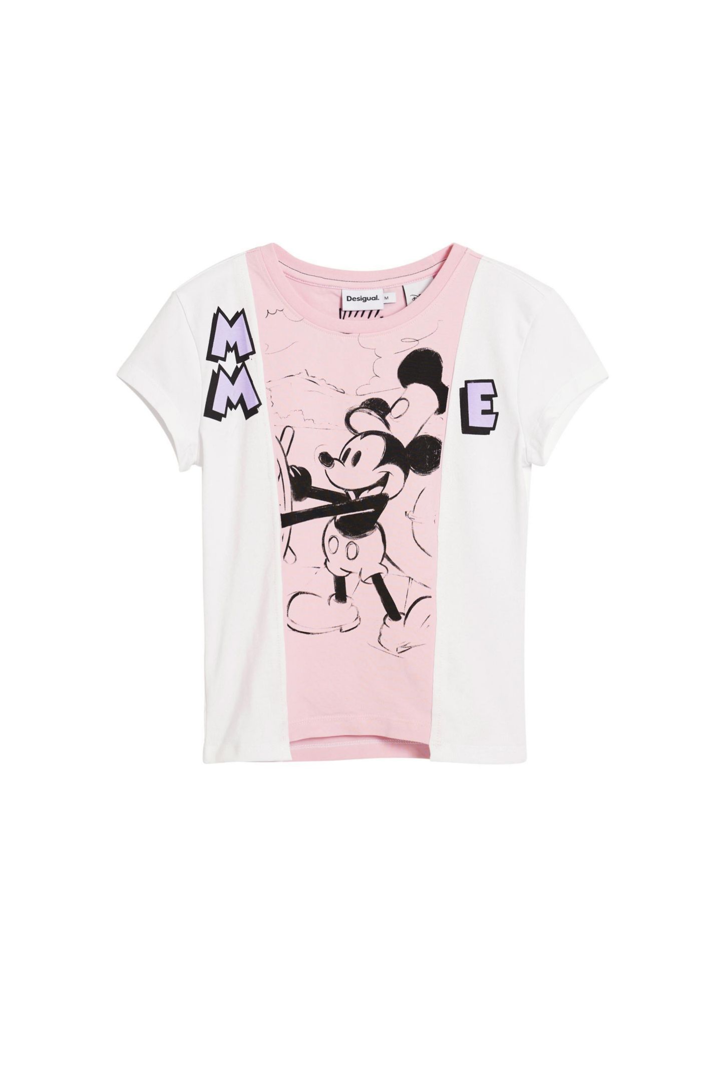 Женская футболка Desigual Two-tone Mickey Mouse, цвет: Белый — фото 6