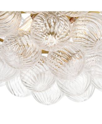 Possini Euro Albaro 27"W Fluted Glass 9-Light Pendant Light