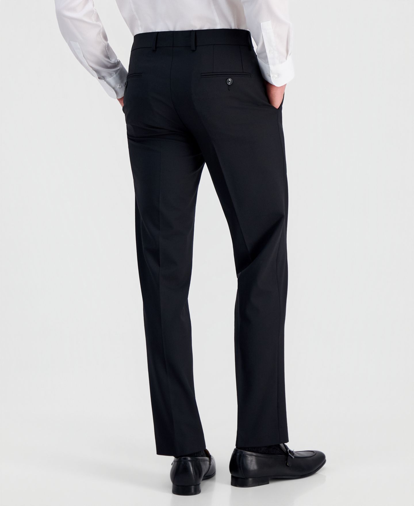 Мужские брюки Bar III Slim-Fit Wool Suit, цвет: Чёрный — фото 4
