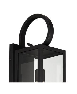 Modern Outdoor Wall Light Fixtures Set of 2 Deep Clear Glass for Post Exterior Barn Deck House Porch