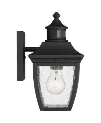 Beaufort Vintage Outdoor Wall Light Fixtures Set of 2 Motion Sensor Dusk to Dawn Clear Seedy Glass for Exterior