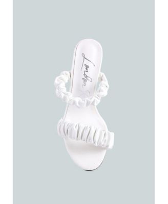 Qualie Ruched Strap Stiletto Heel Sandals