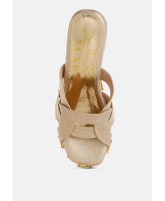 Womens Blistronic Chunky Diamante and Rhinestone Cut-Out Sandals