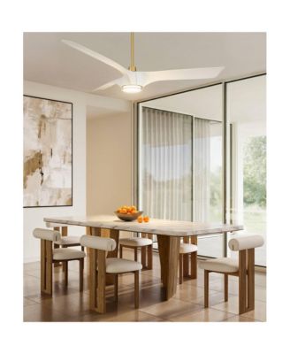 60" Artistry Soft Brass LED Damp Ceiling Fan
