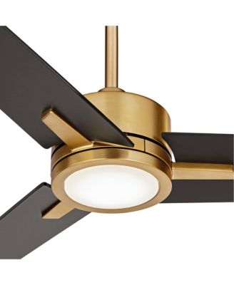 60" Monte Largo Soft Brass LED 36" Rod Ceiling Fan