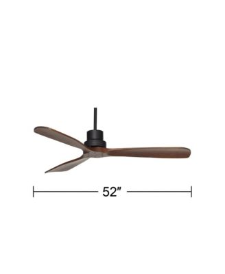52" Casa Delta DC Dark Walnut Outdoor Ceiling Fan with 18" Rod