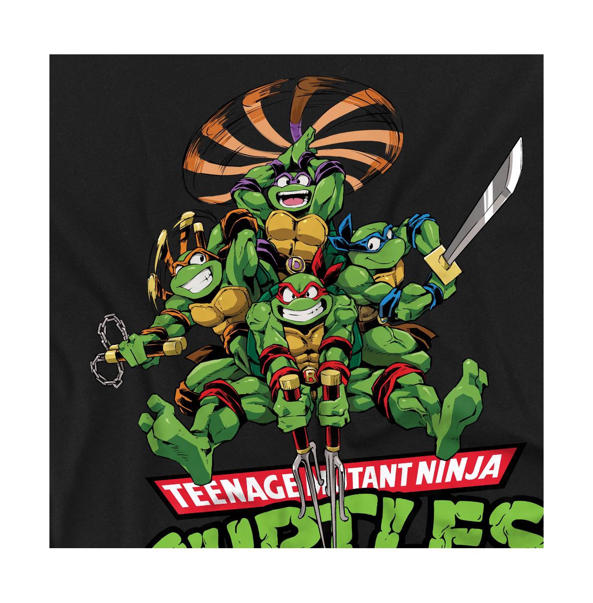 Logovision Men's Tmnt Manga Turtles T-Shirt