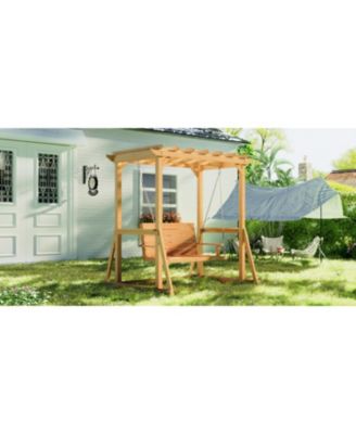 Solid Wood Pavilion Style Swing Chair, Garden Swing, Porch Swing