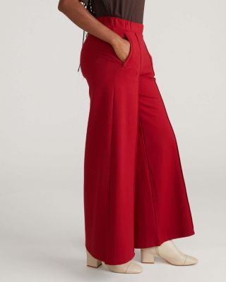 Plus Size Pam Pintuck Wide Leg Ponte Pants