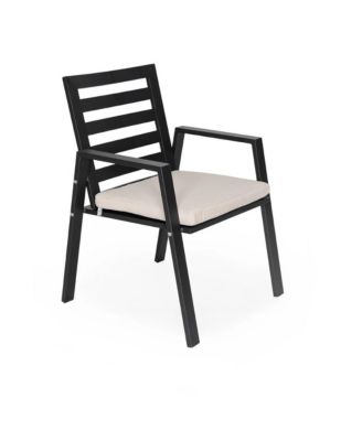 Chelsea Outdoor Dining Armchair - Modern Patio Chair with Aluminum Frame, Weather Resistant UV-Protected Cushions Olefin Fabric.