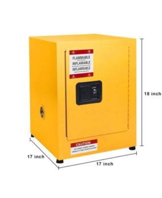 Flammable Liquid Storage Cabinet, Heavy-Duty Adjustable Shelf Safety Cabinet H Multi-Purpose Hazardous Material Cabinet
