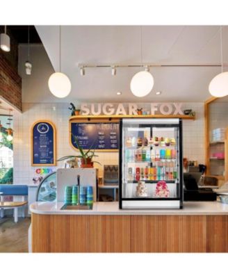 Countertop Refrigerated Display 5.2 Cu.Ft/146L Commercial Cake Display Refrigerator with Digital controller, LED display, LED Lighting